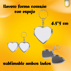 llavero con espejo tres diseños disponibles, selecciona tu opcion
