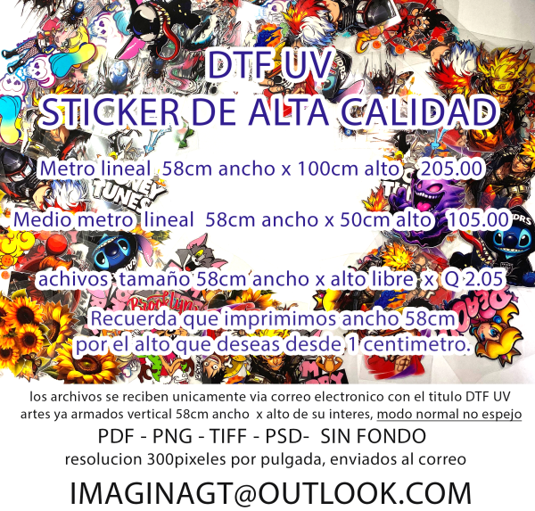 Impresion DTF UV