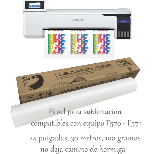Papel sublimacion para F570/F571