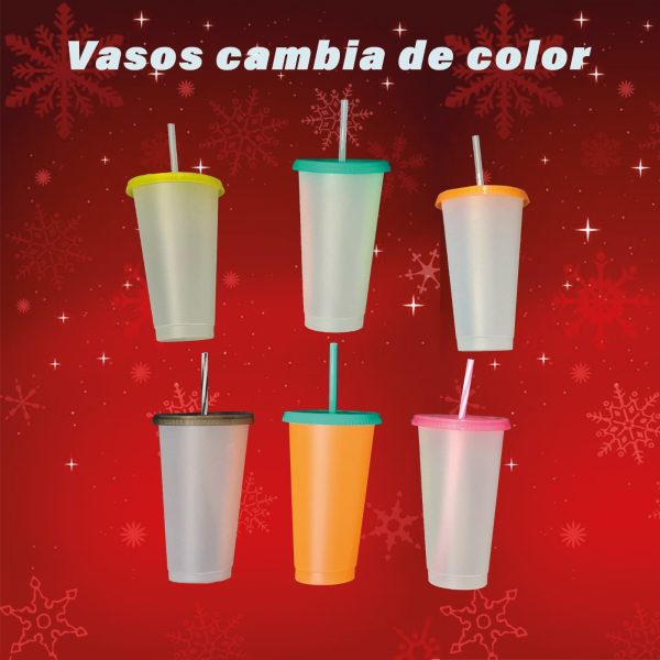 Vasos cambian de color