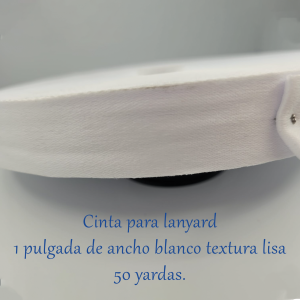 Cinta para lanyard blanco y colores una pulgada