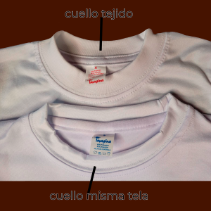 Playeras piel durazno cuello redondo cuello de la misma tela.