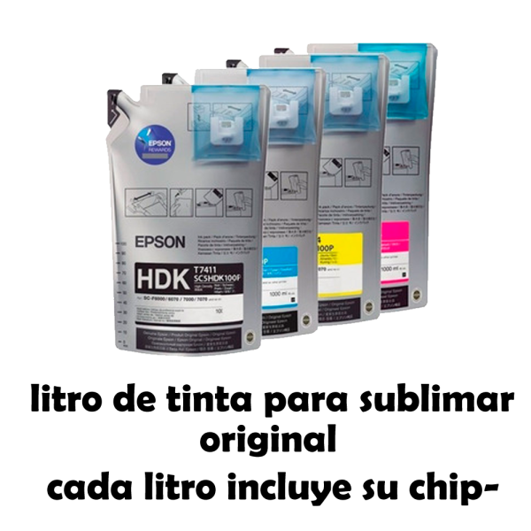 Tintas epson original de sublimación