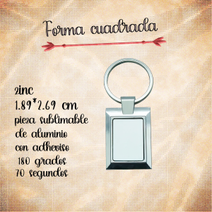 llavero forma cuadrada