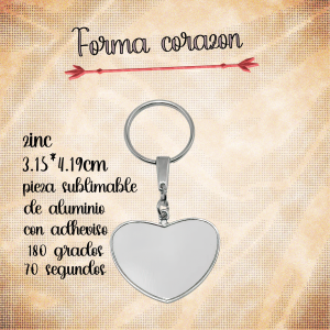 llavero forma de corazon diseño #1