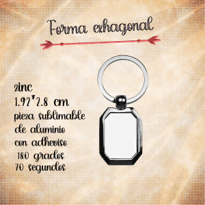 llavero forma exhagonal