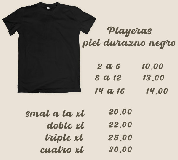 playeras negras piel durazno Playeras piel durazno negro cuello redondo cuello tejido