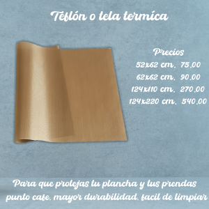 teflon Teflon o tela termica para planchas de sublimación