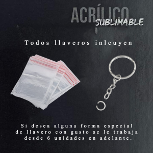 Llaveros acrilico varios diseños