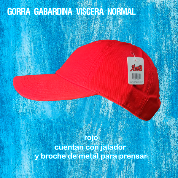Gorra gabardina textura lisa visera normal