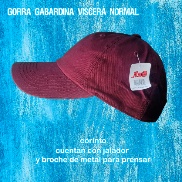 Gorra gabardina textura lisa visera normal