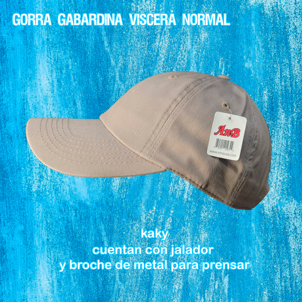 Gorra gabardina textura lisa visera normal