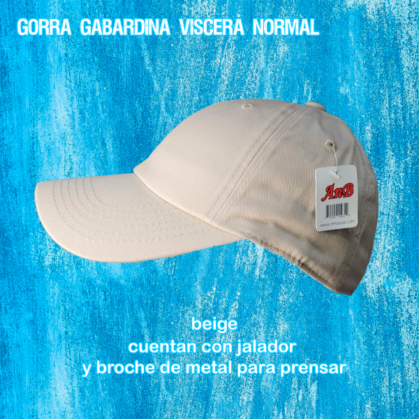 Gorra gabardina textura lisa visera normal