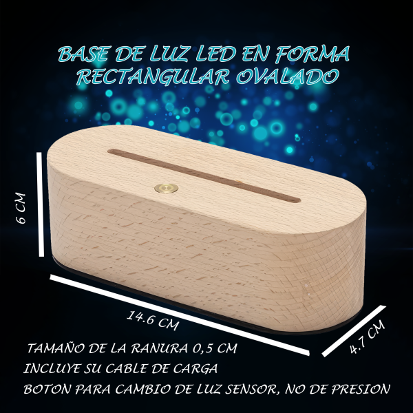led rectangular ovalado Bases de luz led diferentes diseños - nuevos precios mas economicos