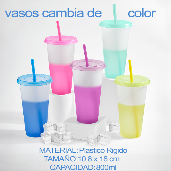 Vasos cambian de color