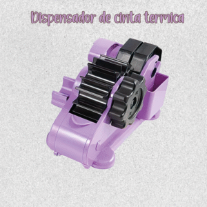 Dispensador de cinta termica morado para altas producciones