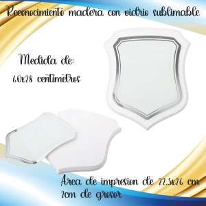 Reconocimiento vidrio forma de escudo