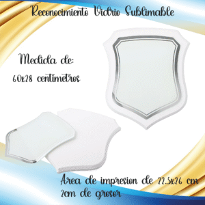 Reconocimiento vidrio forma de escudo