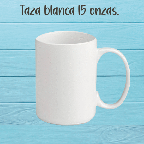 Taza de sublimacion blanca 15 onzas
