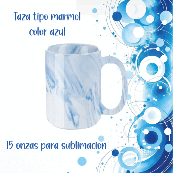 Tazas diseño marmol sublimables 15 onzas
