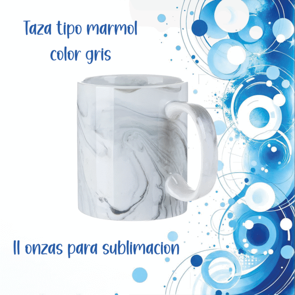 Tazas diseño marmol sublimables 11 onzas
