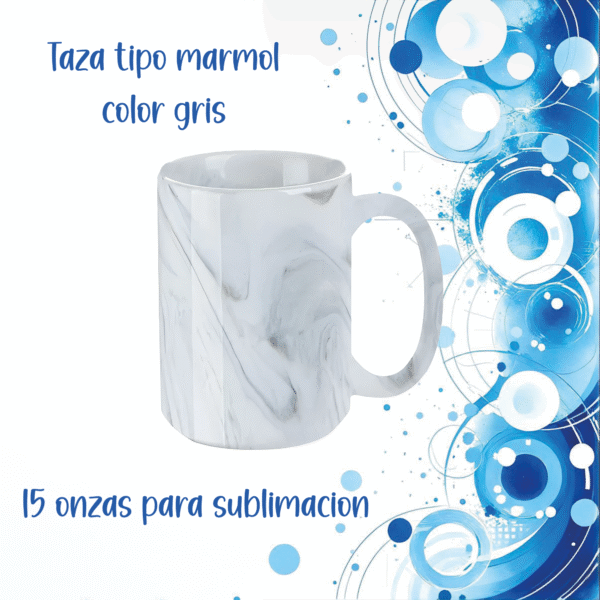 Tazas diseño marmol sublimables 15 onzas