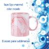 Tazas diseño marmol sublimables 11 onzas
