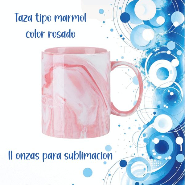Tazas diseño marmol sublimables 11 onzas