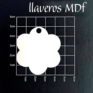 LLavero mdf forma de flor