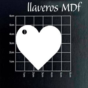 LLavero mdf forma de corazon