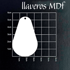 LLavero mdf forma de ovalado