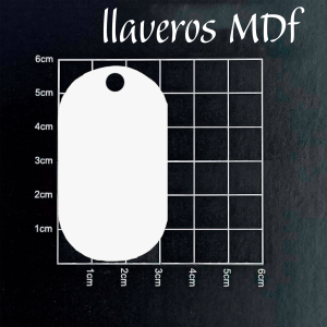 LLavero mdf forma de ovalado