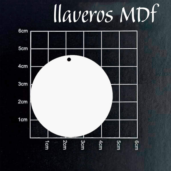 LLavero mdf forma redonda