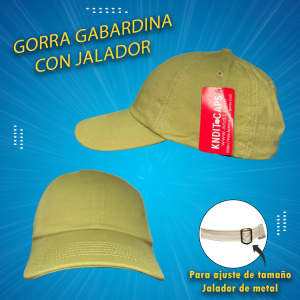 verde olivo gorra gabardina con ajuste de jalador verde olivo