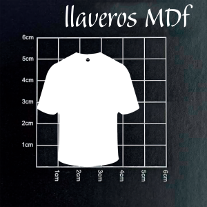 llavero diseño playera material MDF sublimable