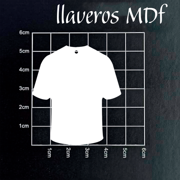 llavero diseño playera material MDF sublimable