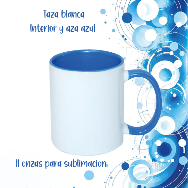 Taza interior de color azul