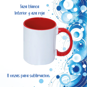 Taza interior de color rojo