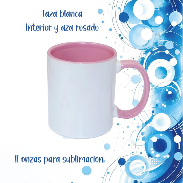 Taza interior de color rosado