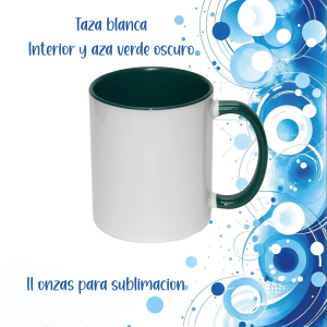 Taza interior de color verde oscuro