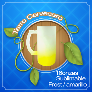 Tarro para sublimar Frost / amarillo