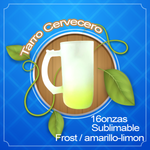 Tarro para sublimar Frost / amarillo-limon