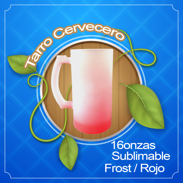 Tarro para sublimar Frost / rojo