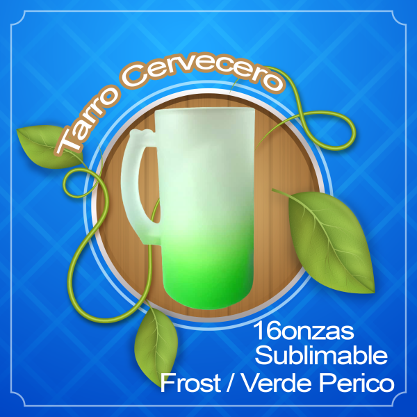 Tarro para sublimar Frost / verde perico