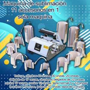 Maquina y/o plancha de sublimación 11 en 1