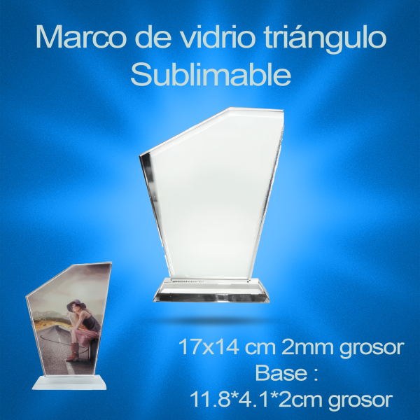 Marco de vidrio triangulo sublimable