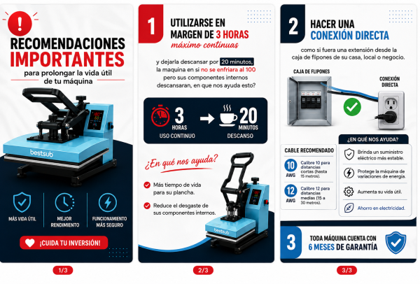 Informacion importante para el cuidado y garantia de tus equipos.