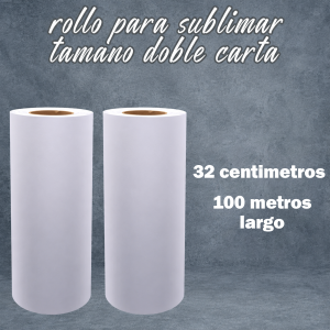 rollo de papel para sublimacion doble carta