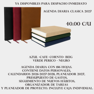 agenda / agendas diaria clásica 2027