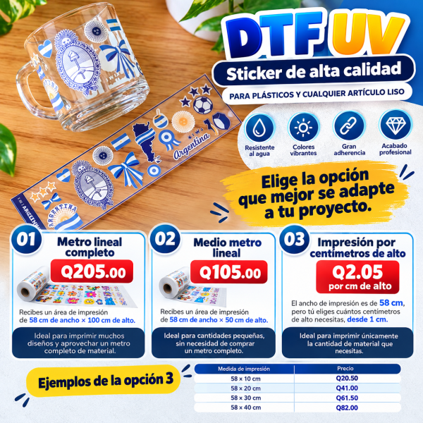 Impresion sticker dtf UV alta calidad
